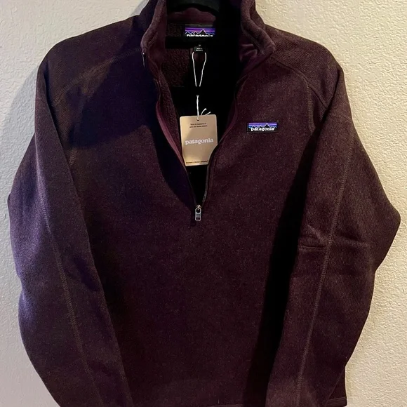 Patagonia Women's Better Sweater 1/4 Zip Pullover - Medium - Obsidian Plum NWT